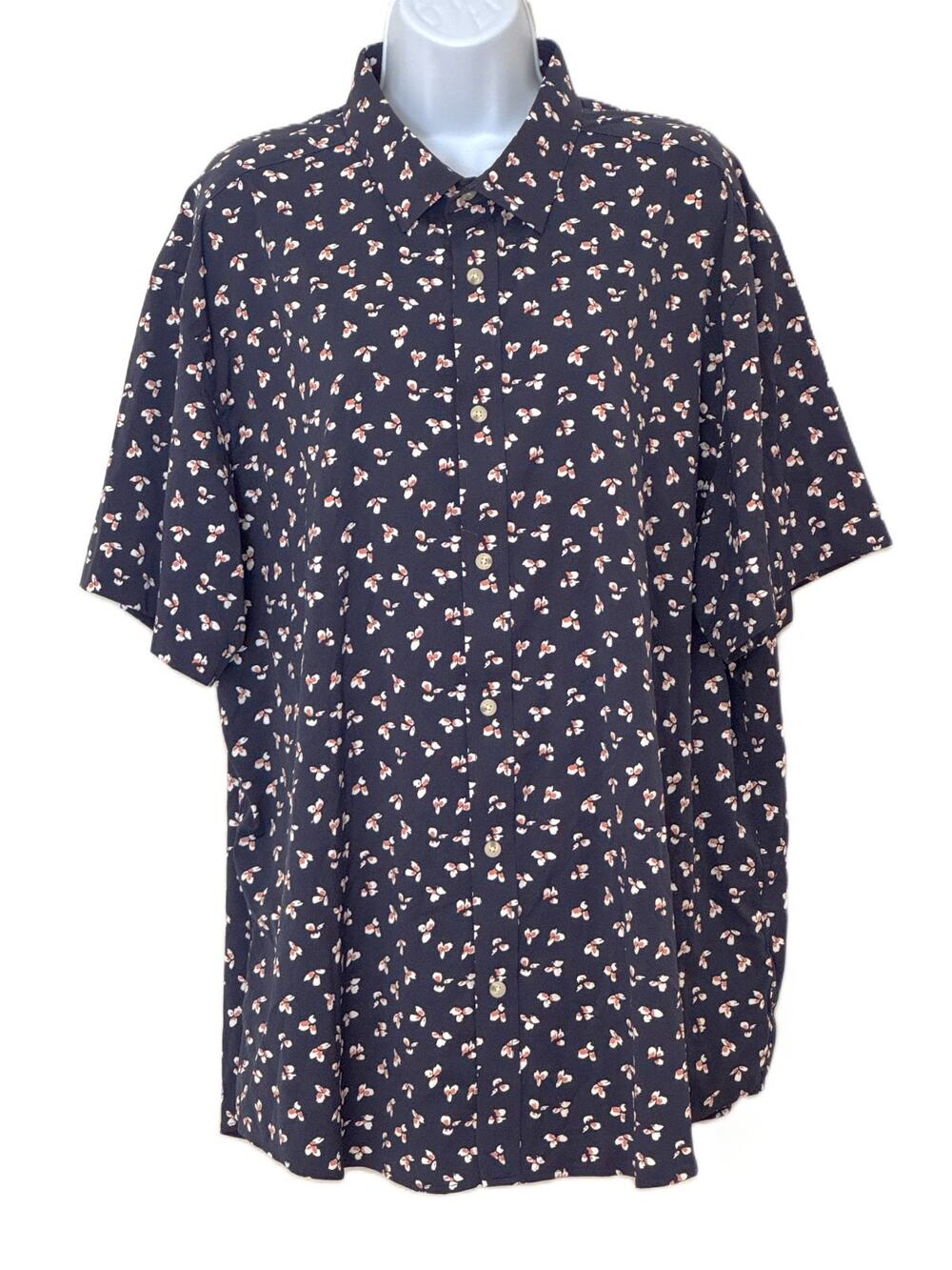 UNTUCKit Freeman Performance Floral Short Sleeve Shirt Men's XX-Large XXL Relaxe